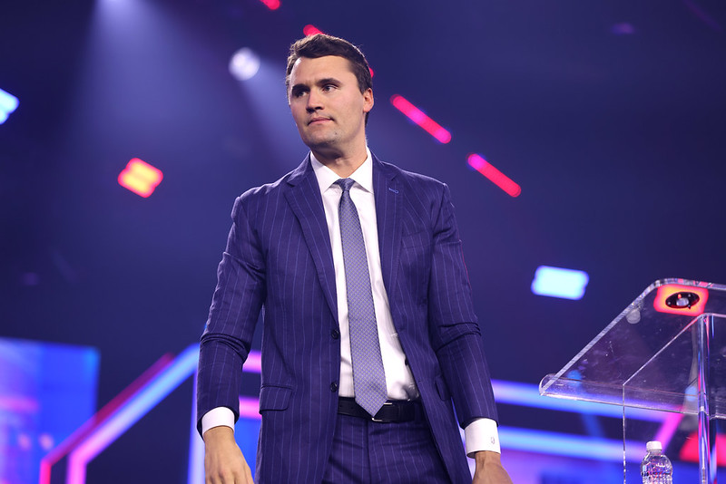 Charlie Kirk speaking at a conference